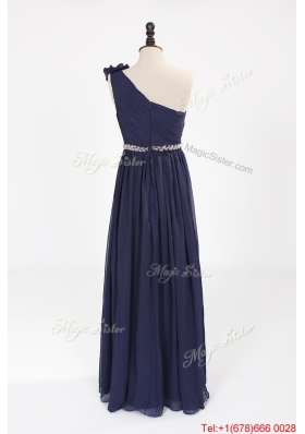 Vintage Empire Asymmetrical Beaded Prom Dresses with Belt