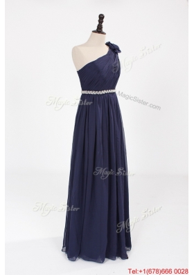 Vintage Empire Asymmetrical Beaded Prom Dresses with Belt