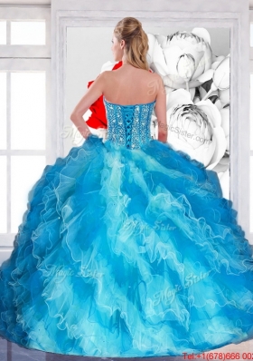 2015 Designer Sweetheart Multi Color Quinceanera Dresses with Beading and Ruffled Layers