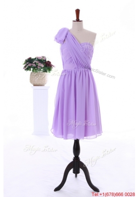 2016 Custom Made Empire Prom Dresses with Ruching in Lavender