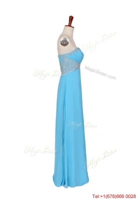 2016 Fall Empire Strapless Prom Dresses with Beading in Baby Blue