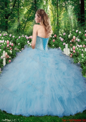 2016 Luxurious Ball Gown Sweet Sixteen Dresses with Beading