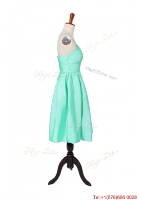 2016 Summer A Line Spaghetti Straps Apple Green Prom Dresses