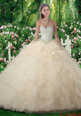 Exquisite A Line Sweetheart Sweet 16 Dresses with Beading