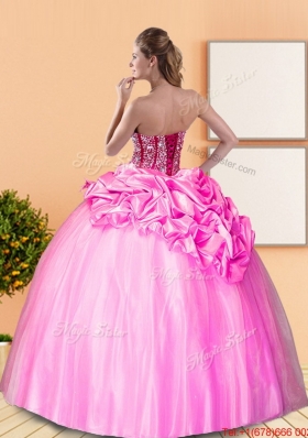 Fashionable Beading and Pick Ups Sweetheart Quinceanera Dresses for 2015 Spring