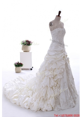 Great Most Popular Beading and Embroidery Court Train Wedding Dresses for 2016