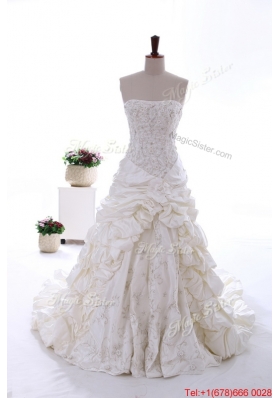Great Most Popular Beading and Embroidery Court Train Wedding Dresses for 2016