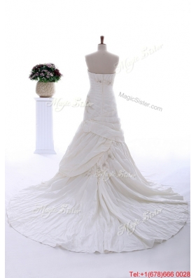 Great Remarkable 2016 Beading and Appliques Court Train Wedding Dress