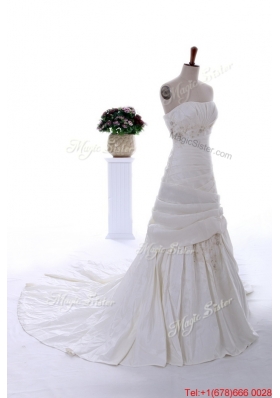 Great Remarkable 2016 Beading and Appliques Court Train Wedding Dress