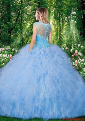 Hot Sale Ball Gown Quinceanera Gowns with Beading and Ruffles