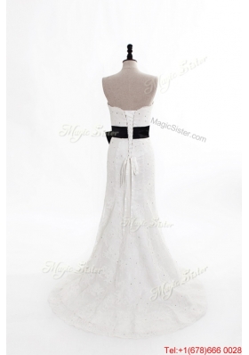 Pretty Perfect Column Strapless Wedding Dresses with Beading and Belt