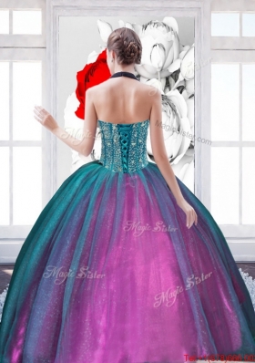 2015 Multi Colored Sweetheart Quinceanera Dresses with Beading
