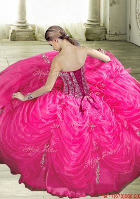 Designer Beading and Hand Made Flowers Quinceanera Dresses for 2015