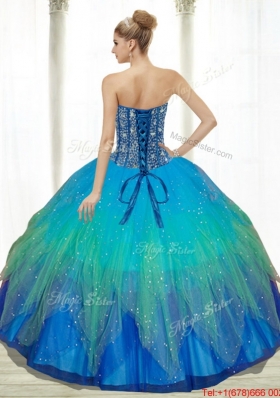 Most Popular Beading Sweetheart Tulle Quinceanera Dresses