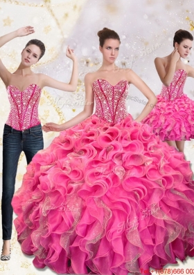 New Style Sweetheart Quinceanera Dresses with Beading and Ruffles