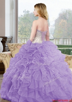 Wonderful Beading and Ruffles Sweetheart Quinceanera Dresses for  2015