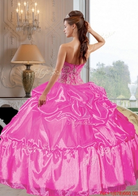 2015 Most Popular Strapless Ball Gown Quinceanera Dresses with Appliques