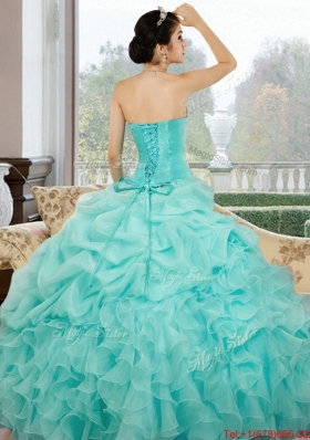 2015 Most Popular Sweetheart Quinceanera Dresses with Ruffles and Pick Ups