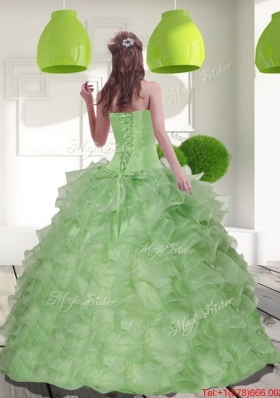 2016 Most Popular Sweetheart Quinceanera Dress with Beading and Ruffles