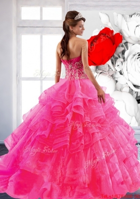 Most Popular Sweetheart Ball Gown 2015 Quinceanera Dress with Appliques