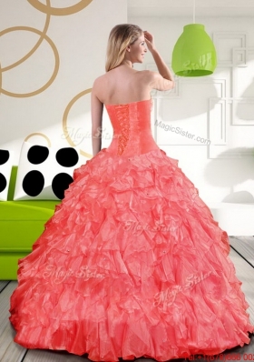 New Style Sweetheart Beading and Ruffles Quinceanera Dress for 2015