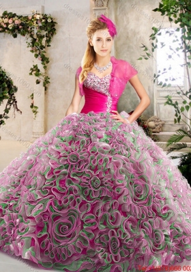 2016 Classical Sweetheart Quinceanera Dresses with Beading and Ruffles