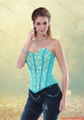 2016 Elegant Sweetheart Beading Quinceanera Dresses in Turquoise