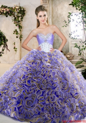 2016 Hot Sale Ruffles Lavender Sweet 16 Dresses with Beading