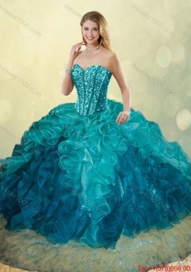 Elegant Beading and Ruffles Ball Gown Detachable Quinceanera Skirts