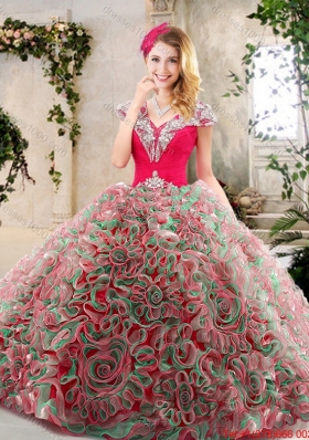 Latest Brush Train 2016 Quinceanera Gowns in Multi Color