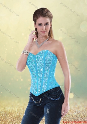 Luxurious Aqua Blue Detachable Quinceanera Dresses with Beading