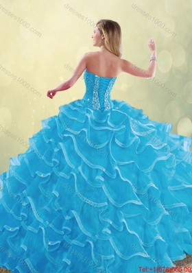 Perfect Sweetheart Detachable Quinceanera Dresses with Beading and Ruffles