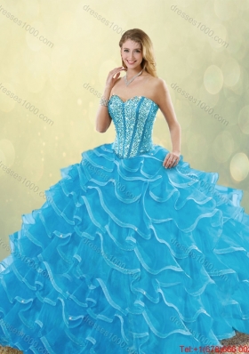 Perfect Sweetheart Detachable Quinceanera Dresses with Beading and Ruffles