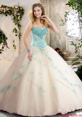 Beautiful Sweetheart Quinceanera Dresses with Appliques