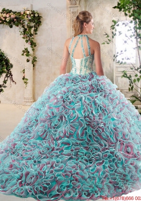 New Arrivals Halter Top Quinceanera Dresses with Appliques