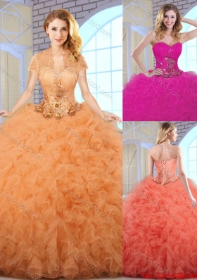 Elegant Ball Gown Sweetheart Quinceanera Dresses with Ruffles