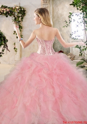 Elegant Beading and Ruffles Sweet 16 Dresses in Multi Color