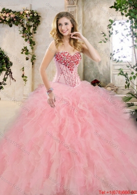 Elegant Beading and Ruffles Sweet 16 Dresses in Multi Color