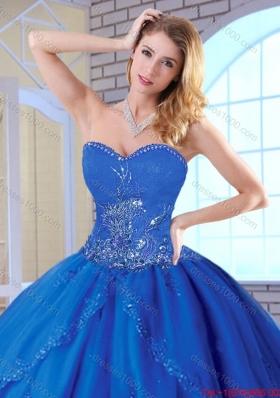 Exclusive Royal Blue Quinceanera Dresses with Appliques