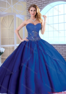 Exclusive Royal Blue Quinceanera Dresses with Appliques