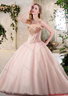 Latest Beading Sweetheart Quinceanera Gowns for 2016