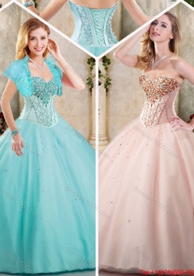 Latest Beading Sweetheart Quinceanera Gowns for 2016