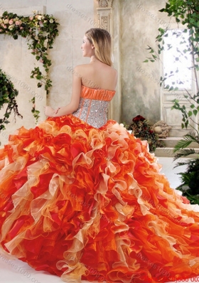 Luxurious Strapless Quinceanera Dresses with Sequins and Ruffles