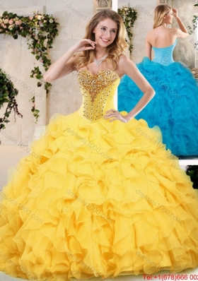 Modern Sweetheart Quinceanera Dresses with Beading and Ruffles