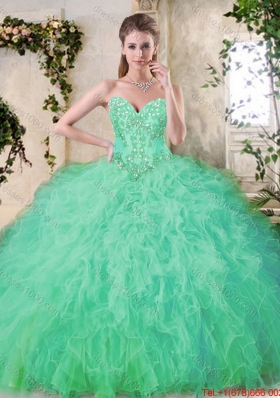 Modest Sweetheart Sweet 16 Dresses with Appliques and Ruffles