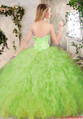 Modest Sweetheart Sweet 16 Dresses with Appliques and Ruffles