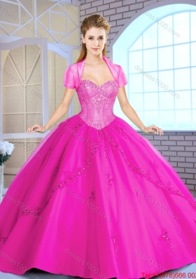 2015 Fall Elegant Sweetheart Quinceanera Dresses with Appliques and Sequins