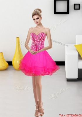 2015 Spring Pretty Beading and Ruffles Sweetheart Quinceanera Dresses