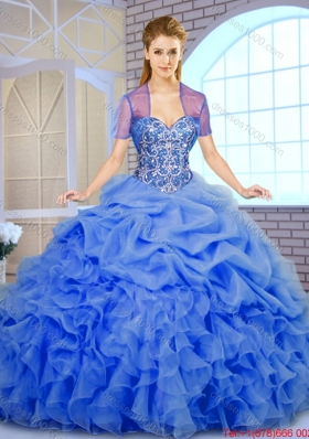 2016 Hot Sale Apple Green Quinceanera Dresses with Beading and Ruffles