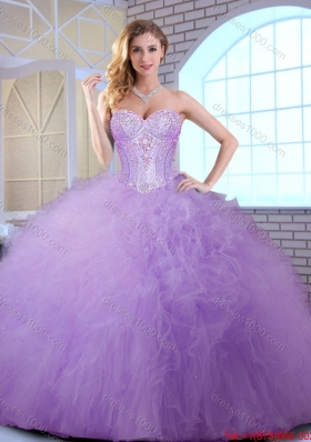 2016 Spring Wonderful Floor Length Quinceanera Gowns with Ruffles